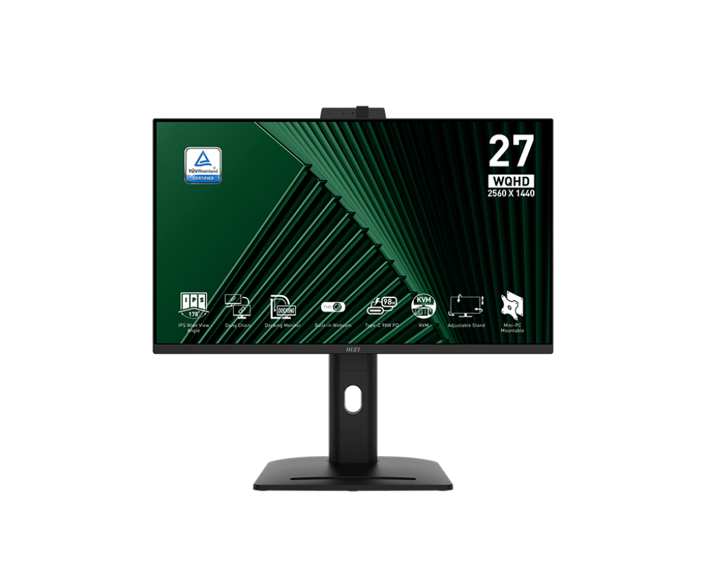 MSI PRO MP275QPDG 27" IPS QHD 100Hz USB-C PIVOT monitor, fekete